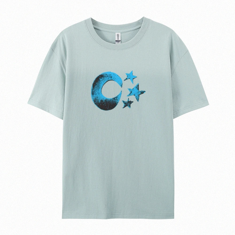 Women  Fashion Cotton Tops Trendy Y2K Graphic T-shirt Oversized Fit Stretchable Comfy Fabric  Easy Match Jeans Skirts All Season