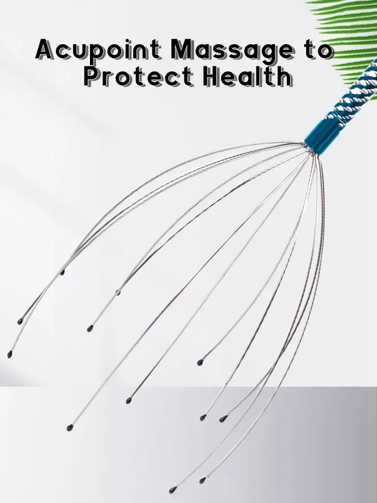 1pcs Head Massager Scratching Octopus Scalp Tool Non Soul Extractor Divine Tool Extraction Health and Wellness Head Therapy