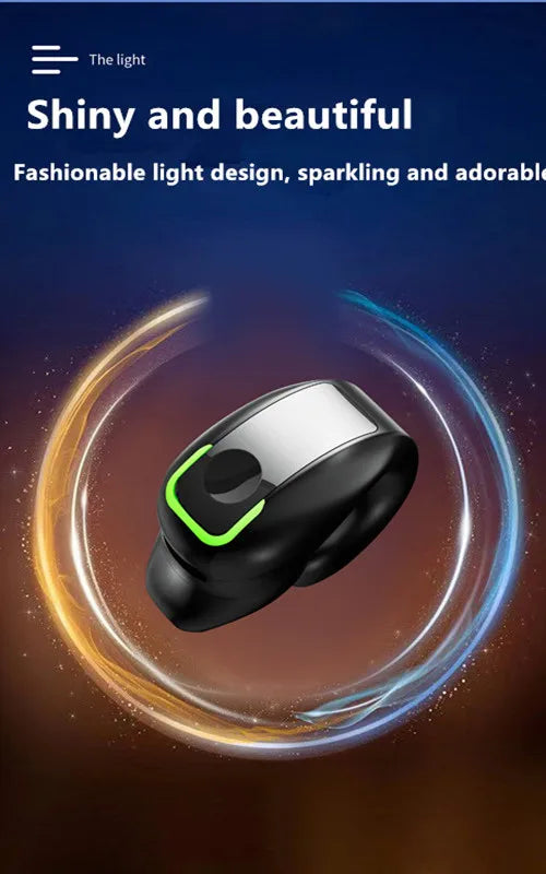 Bluetooth Headset With Microphone Ear Clip Headphone TWS Wireless Earphone Single In-Ear HD HiFi Stereo Touch Control Sports New