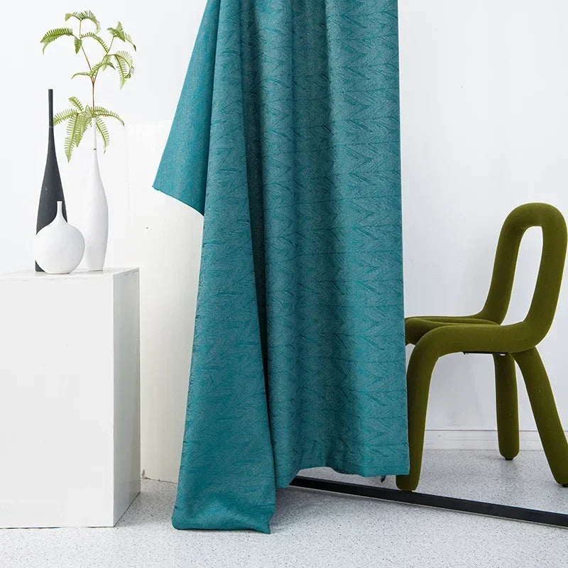 إرسال ستائر لغرفة المعيشة وغرفة الطعام وغرفة النوم وتصميم الإضاءة الفاخرة عالية الدقة من الجاكار المعتم عالي الجودة والحجم المخصص للديكور