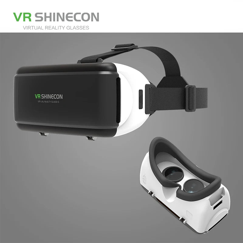 VR Shinecon 3D Glasses Virtual Reality Casque Goggles HeadsetFor Cell Phone Mobile Smartphones Binoculars Video Game Wirth Lens