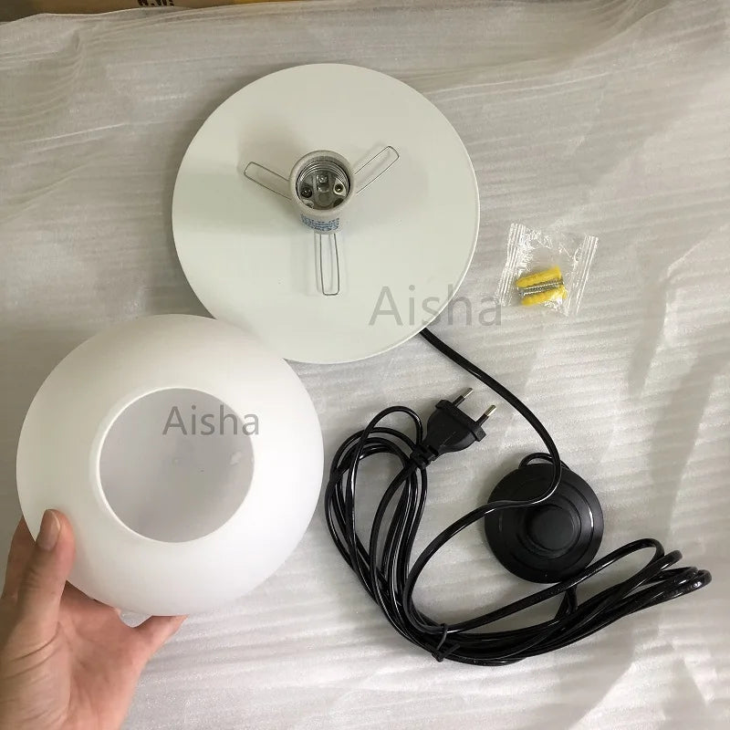 مصباح حائط لغرفة النوم الحديثة، مصباح حائط كروي إبداعي جديد مع مفتاح قابس القدم، مصباح حائط لغرفة المعيشة، فندق، منزل عائلي، ديكور