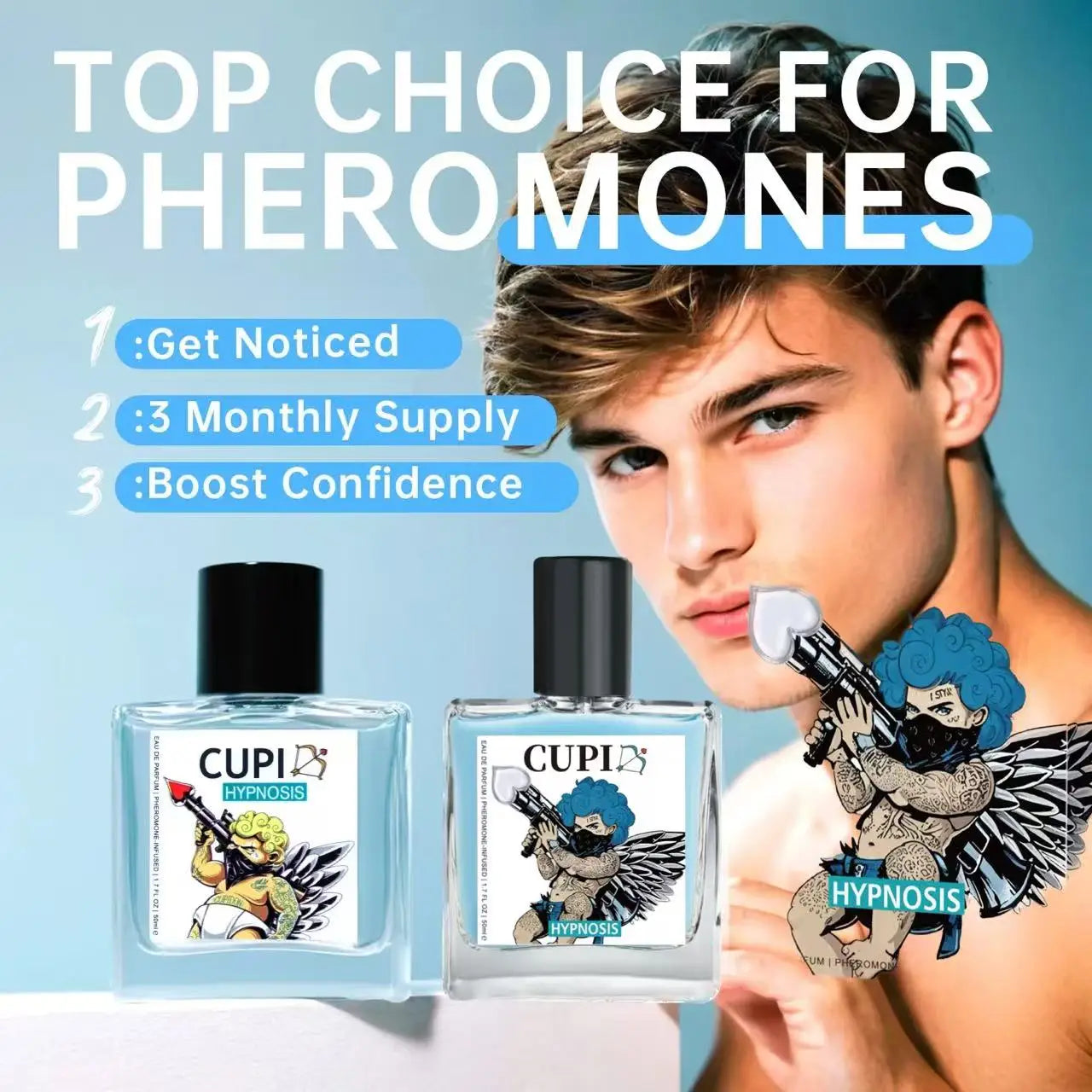 50ML Cupid Pheromone Hypnosis Perfume Original Long Lasting Pheromone perfume world perfume women perfumes man perfumes SwiftNest
