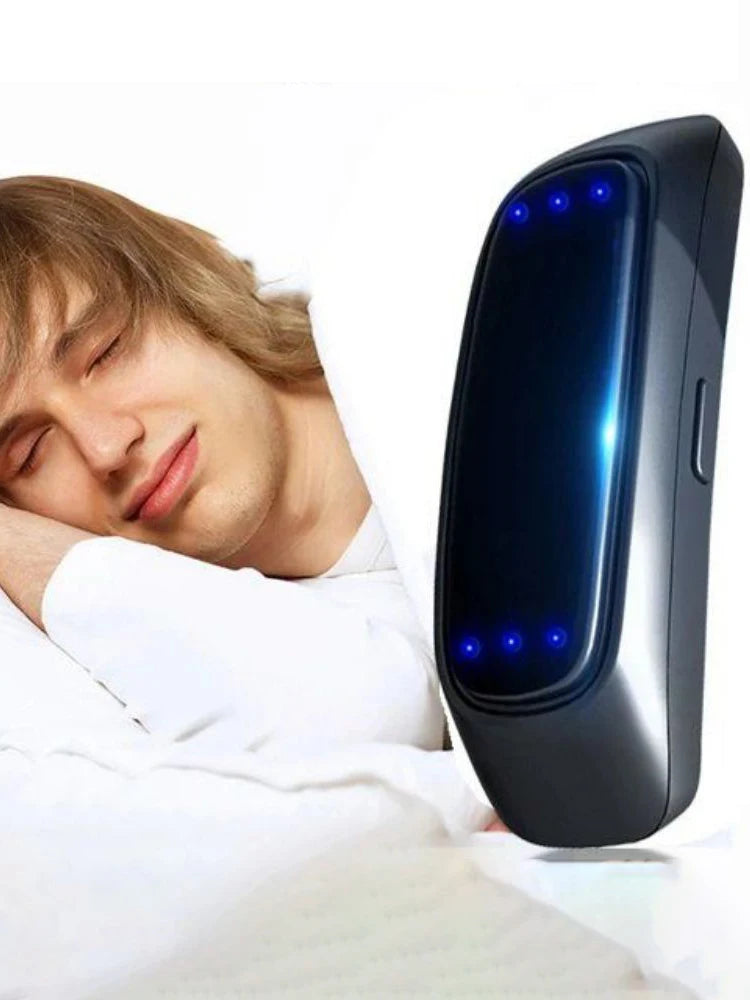 جهاز EMS Pulse Stop Snore المحمول المريح للنوم الجيد وإيقاف الشخير والعناية الصحية ومساعد توقف التنفس أثناء النوم وجهاز USB الذكي المضاد للشخير