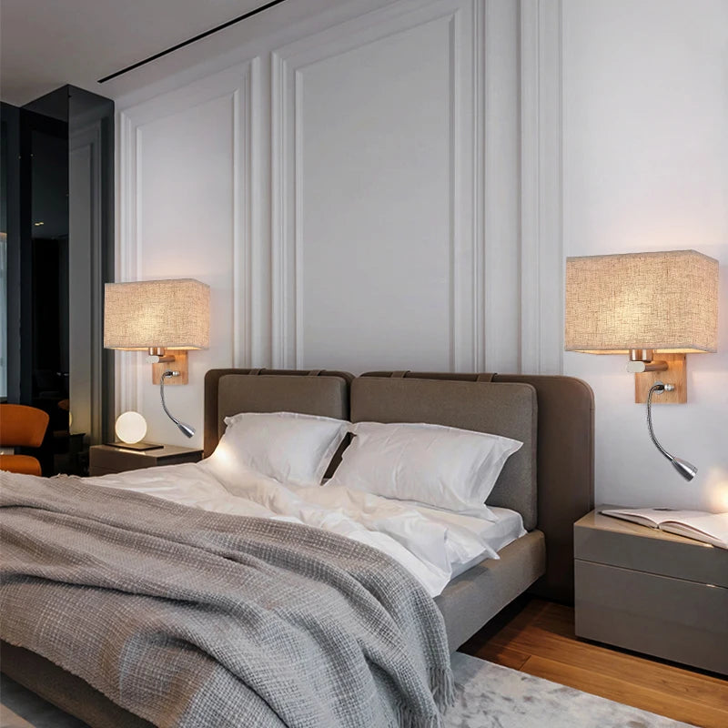 Bedroom Wall lamp With 3W Spotlight Modern Sconce for Living Room Bedside Bathroom Mirror Light Home Decor Indoor Light Fixtures