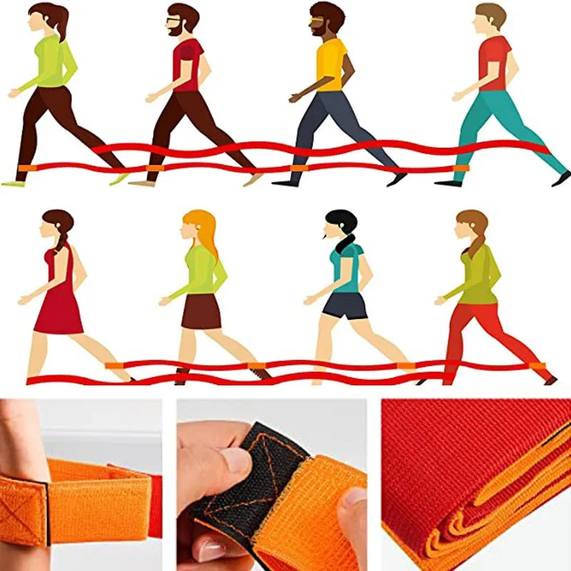 3/4/5/6 People Outdoor Sports Toys Giant Footsteps Game Training Equipment For Kids Adults Teamwork Funy Games Interactive Toy