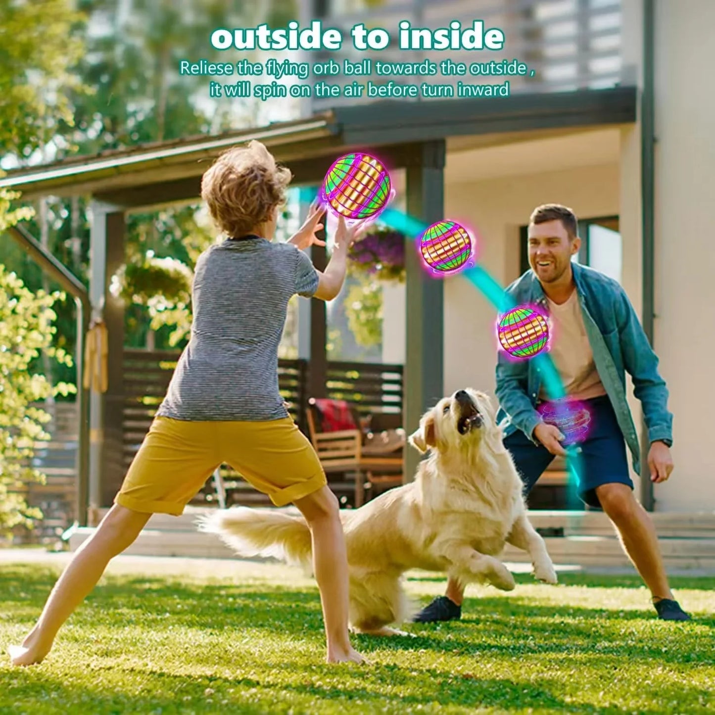 Toys For Kids Luminous Toys Flying Ball Sensing Automatic Rotation Magic Ball Children's Games Outdoor Party Toys Holiday Gifts