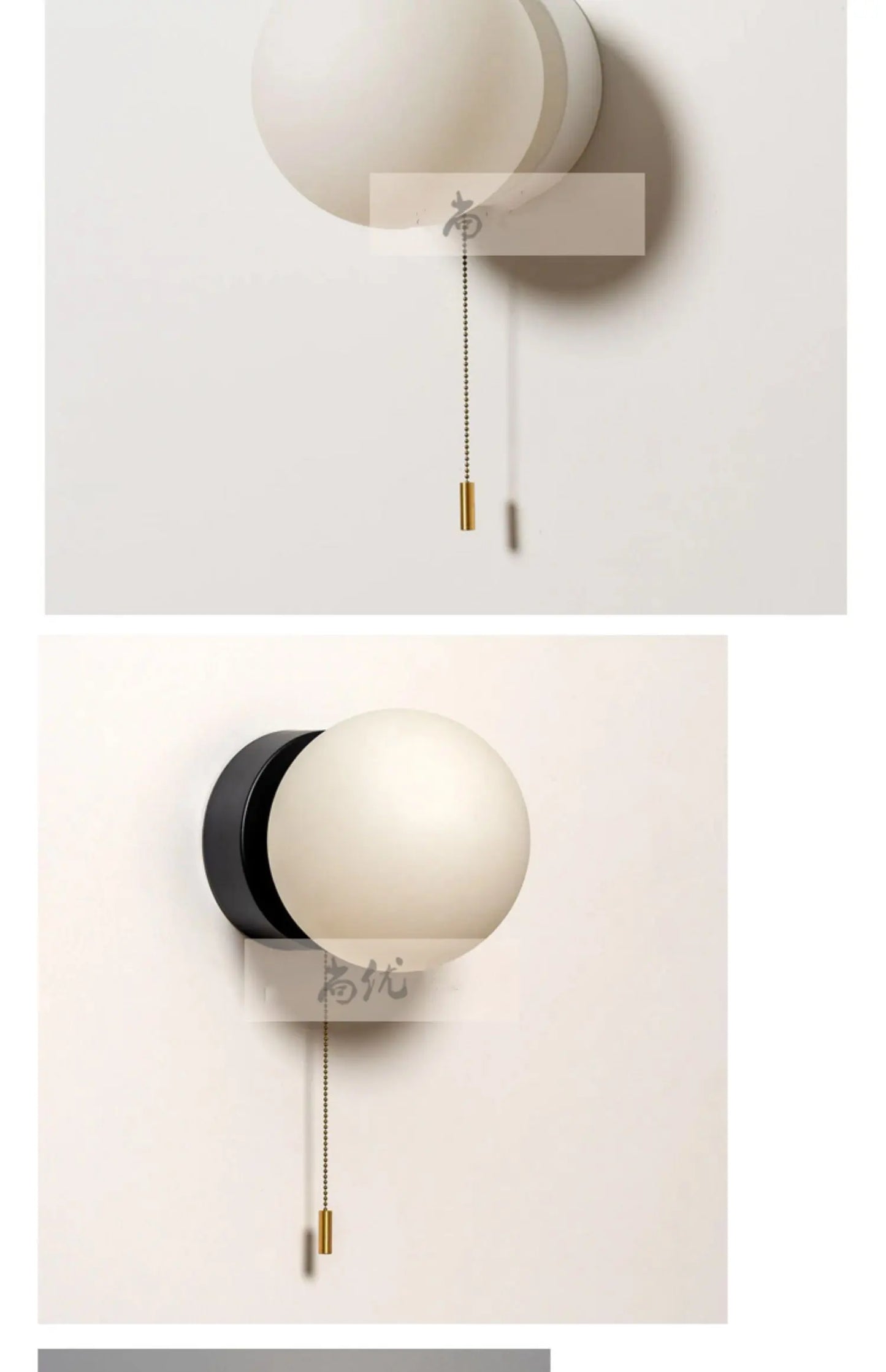 مصباح حائط لغرفة النوم الحديثة، مصباح حائط كروي إبداعي جديد مع مفتاح قابس القدم، مصباح حائط لغرفة المعيشة، فندق، منزل عائلي، ديكور