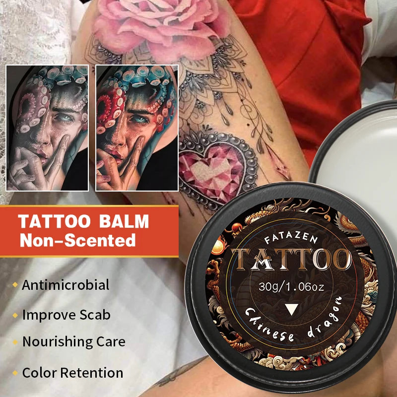30 جرام من بلسم العناية بالوشم، كريم مرطب ومغذي طبيعي، يعزز اللون ويحميه، لطيف وغير مهيج