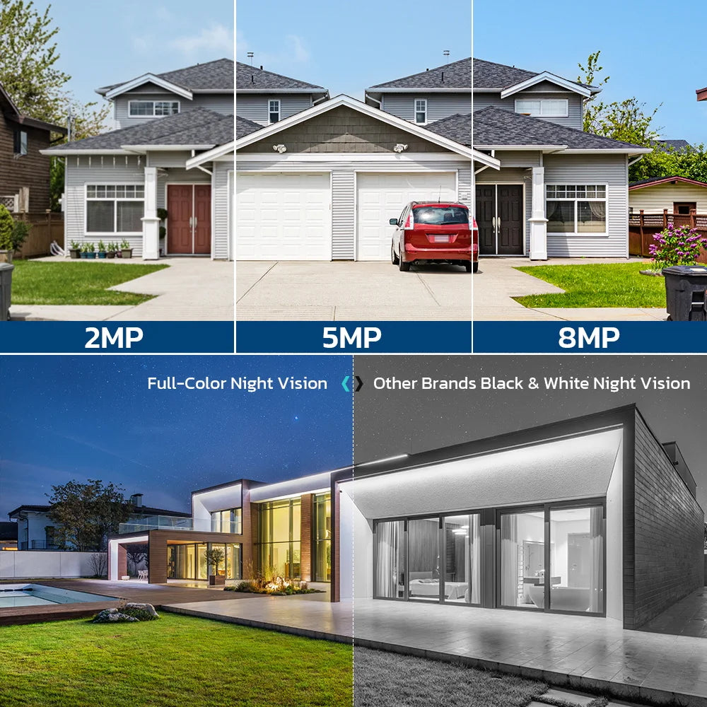 WiFi IP Camera Outdoor Bullet Security Camera AI Human Detection Wireless Video Surveillance CCTV 5MP HD Camara XMEYE/ICSEE APP