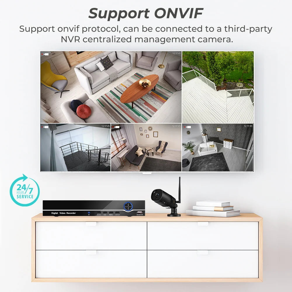 BESDER 5MP Bullet WiFi Camera Auto Tracking Outdoor 4MP Security IP Camara 1080P CCTV Surveillance Cameras IP66 Onvif icsee app