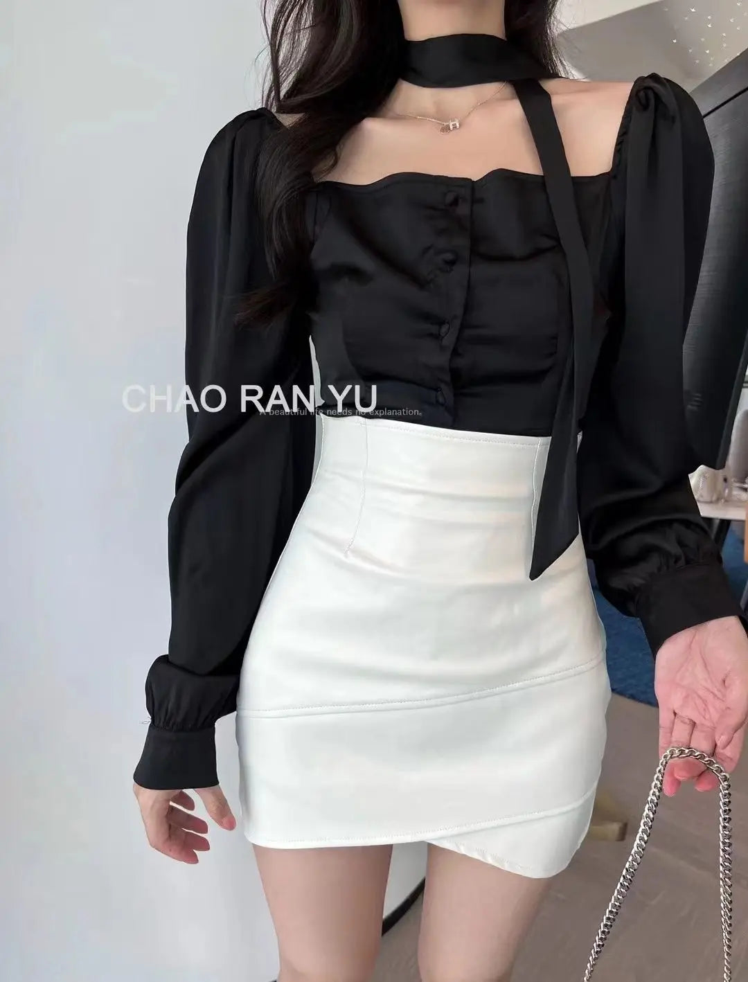 Women Clothing 2025 Autumn Korean Fashion Sexy Irregular Bodycon Mini Skirts Female High Waist Solid PU Leather Skirt Y2K Faldas