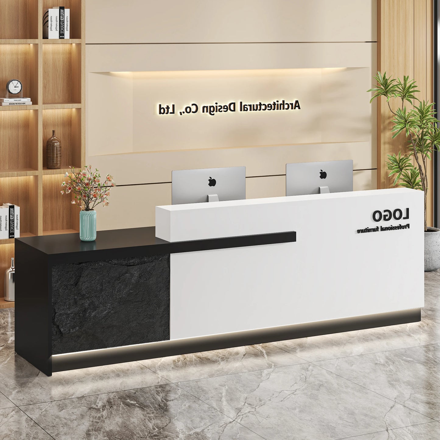 Kitchen Counter Reception Desks Decorations Display Beauty Salon Reception Desks Small Mostrador Negocio Commercial Furniture