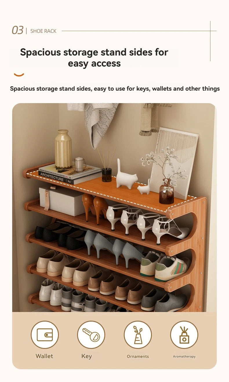 Shoe rack Dormitory Home Multi story Small Narrow Rental Room Dustproof Simple Rack Storage Dormitory Storage Rack Space Shoe Ca