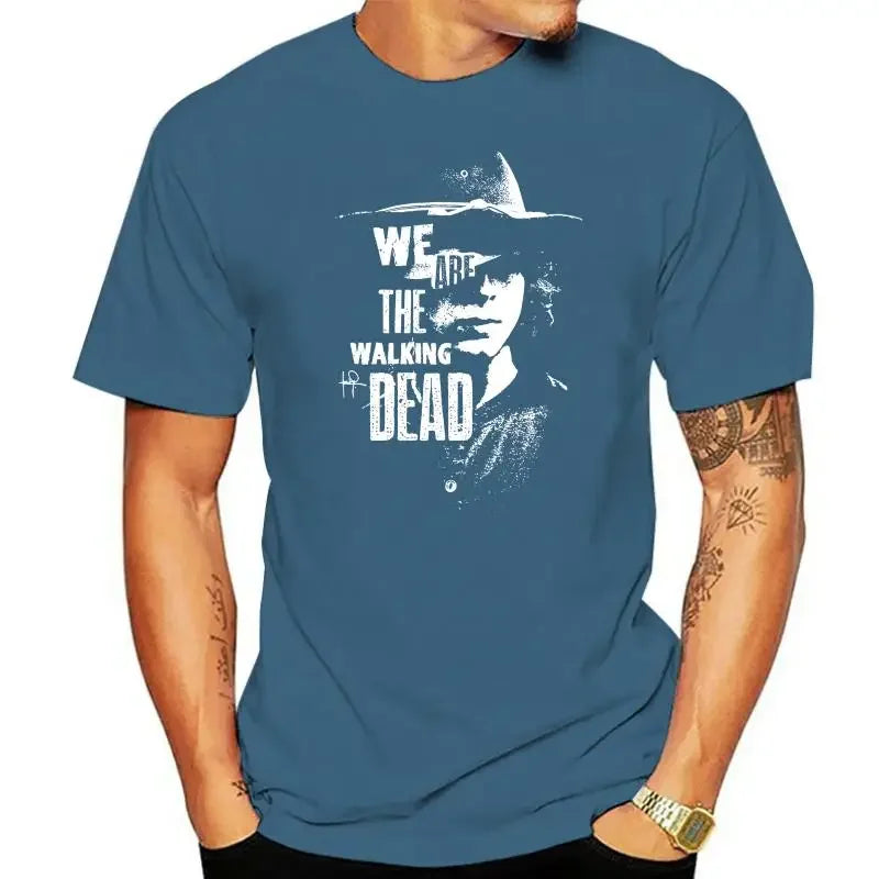 Fashion 2022 We Are The Walking Dead Carl Grimes Mens T-shirt  T Shirts  Graphic Tee T Shirts men clothing  harajuku