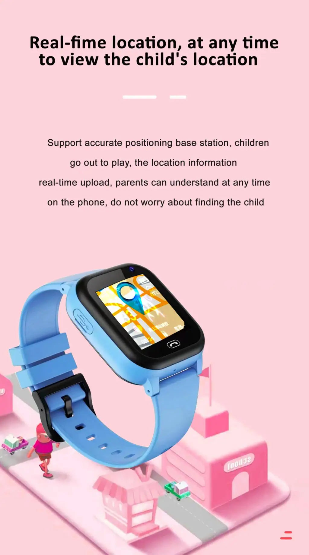 Kids Smart Watch SOS LBS Location Sim Card Call Child SmartWatch Camera IP65 Waterproof Watch Phone For Boys Girls Present Gift