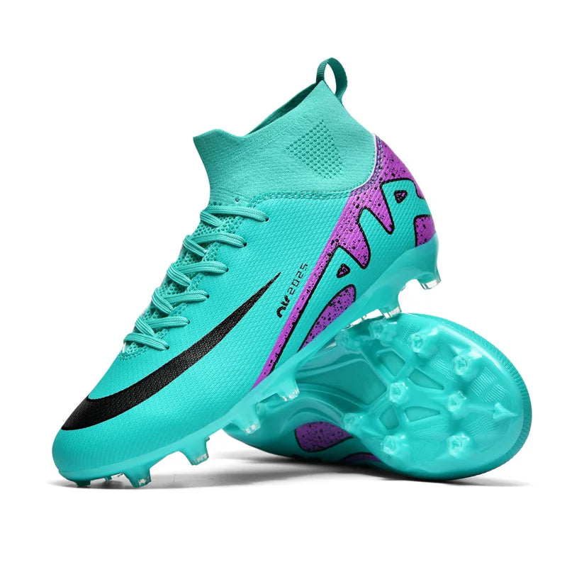 Indoor Competition Football Shoes Outdoor Grass Anti Slip Sports Shoes Light Breathable Casual Shoes Traning Sneakers Teenagers