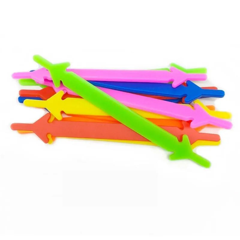 12Pcs Silicone Shoelaces for Shoes No Tie Shoe laces Elastic Laces Sneakers Kids Adult Rubber Shoelace One Size Fits All Shoes