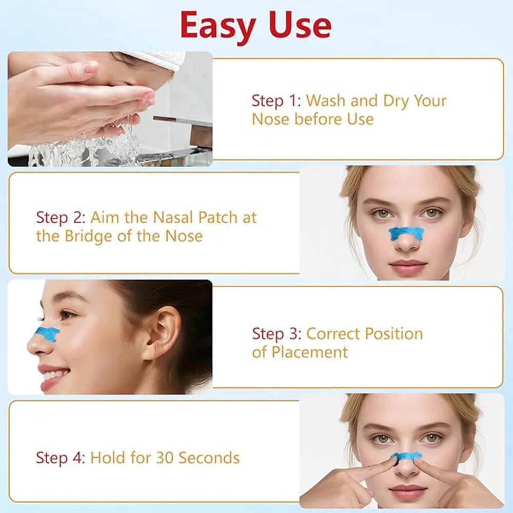 10/50/100 قطعة من شرائط الأنف للتنفس بالطريقة الصحيحة لوقف الشخير وشرائط منع الشخير وتنفس أفضل والرعاية الصحية والنوم الجيد