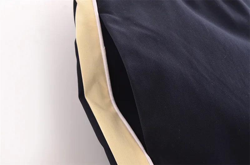 Women's Fashion Suit 2024 New Fall Side Stripe Long Sleeve Jacket Striped Casual Pants Elegant casual women's pantalon suit