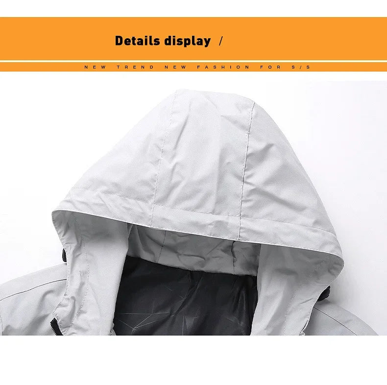 Outdoor Sportwear Windbreaker Hiking Sport Outwear Hooded Jacket Men Autumn Thin Breathable Windproof Hoodies Men's Clothing Top