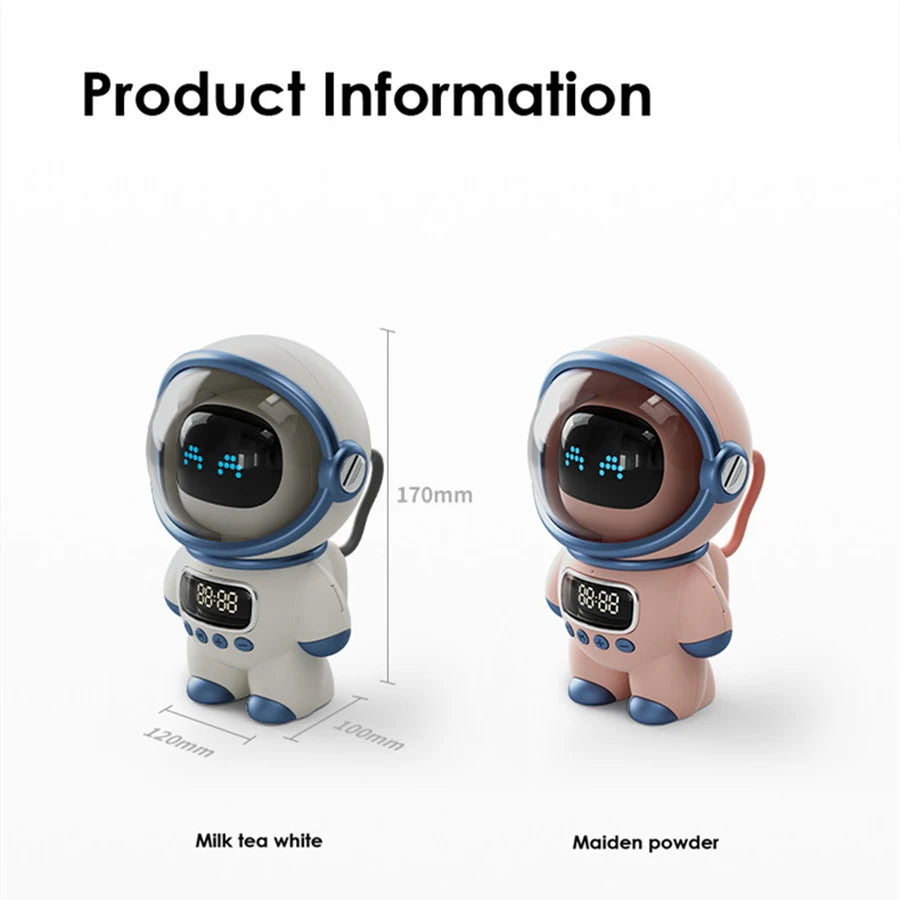 مكبر صوت بلوتوث رائد فضاء لاسلكي صغير محمول ذكي مكبرات صوت ستيريو باس راديو FM مضخم صوت مكبر صوت موسيقى