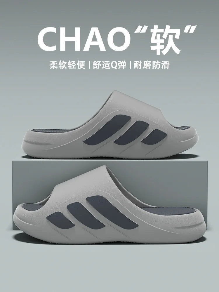 Outdoor sports slippers for men's home summer new style for wear thick sole non-slip eva anti-odor and outer wear sandals formen