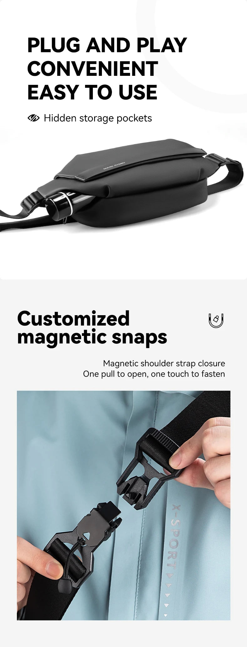 Mark Ryden magnetic closure crossbody bag sling bag small bag crossbody bags luxury designer bags for man for women