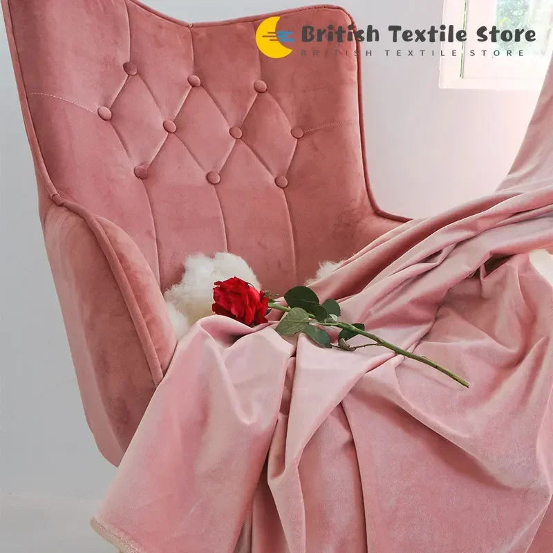 Curtains for Living Room Bedroomt Dirty Pink Curtains Light Luxury Velvet Light-Shielding Flannel Minimalist Curtain Fabric