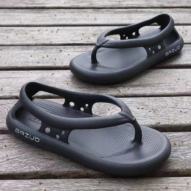 high-heeled sandals Flip-flops, men and women can wear anti-skid wear-resistant jacketed thick slippers in summer 2023