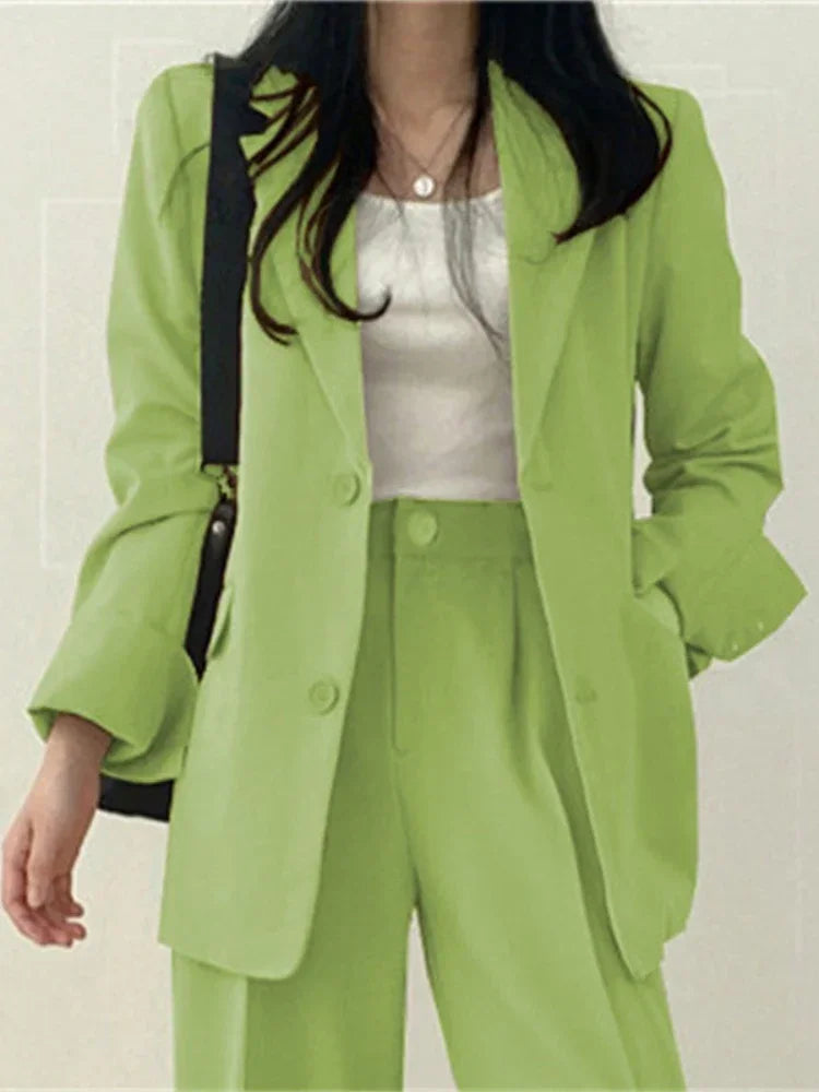 Fashion 2 Piece Sets Women Outfits Spring Autumn New in Korean Pants Sets Commuter Elegant Suit Coat 2 Piece Sets Women Jacket SwiftNest