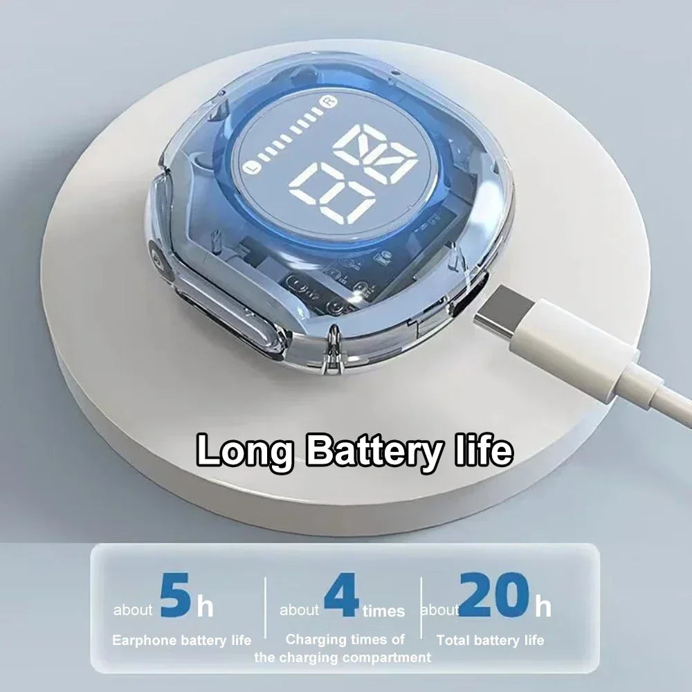 Wireless Bluetooth Headset Wireless Bluetooth Headphones LED Power Digital Display Stereo Wireless Earphones for smartphones