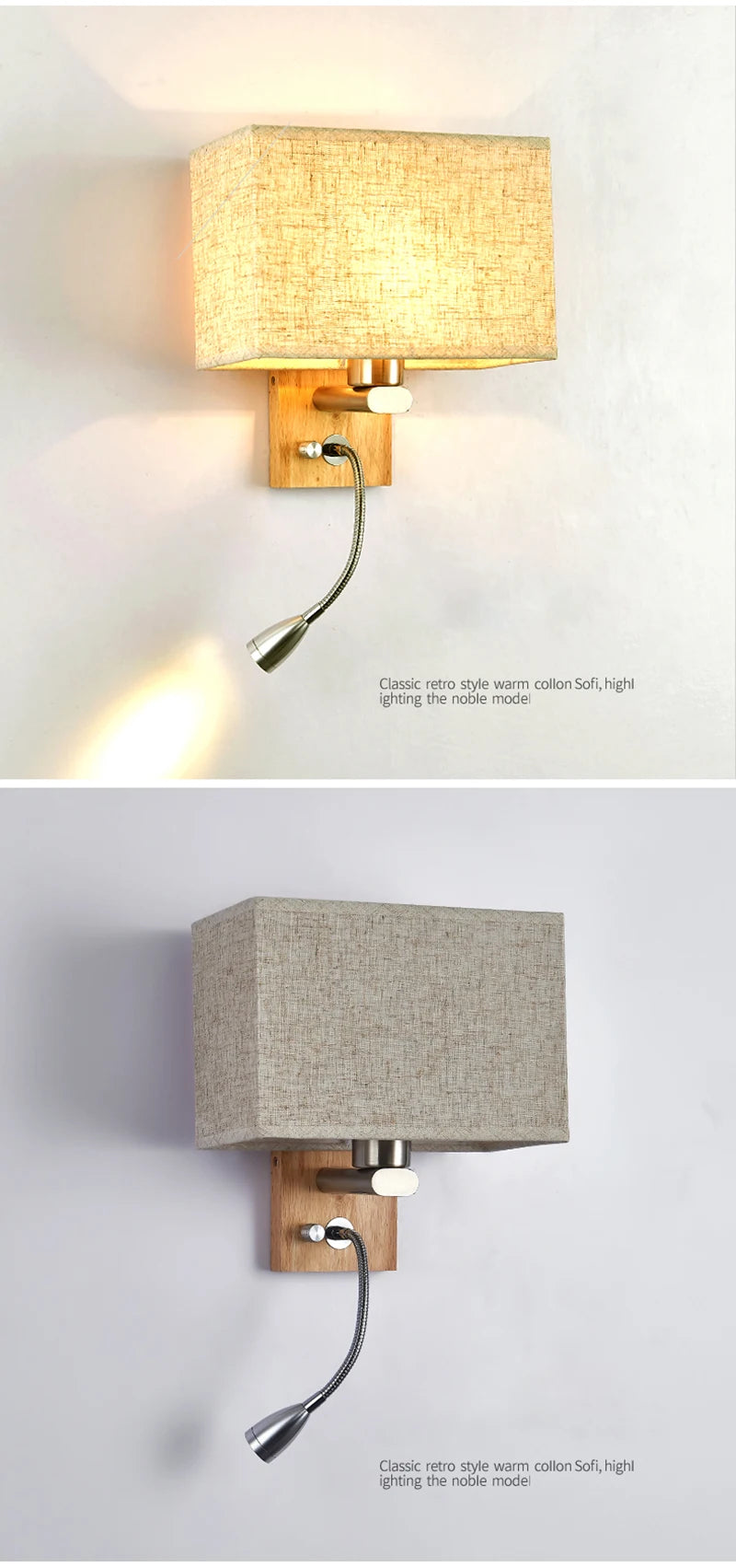 Bedroom Wall lamp With 3W Spotlight Modern Sconce for Living Room Bedside Bathroom Mirror Light Home Decor Indoor Light Fixtures