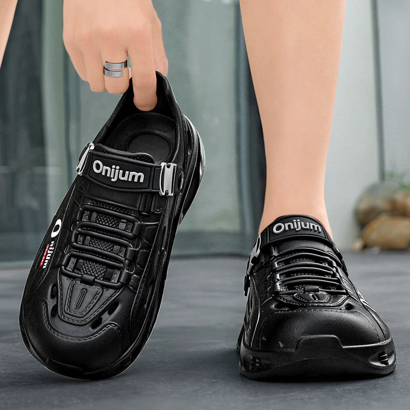 Men's Outdoor Sandals Sport Slippers Beach Slides Breathable Clogs Men Casual Garden Shoes Non-slip Hiking Men Outdoor Sandals