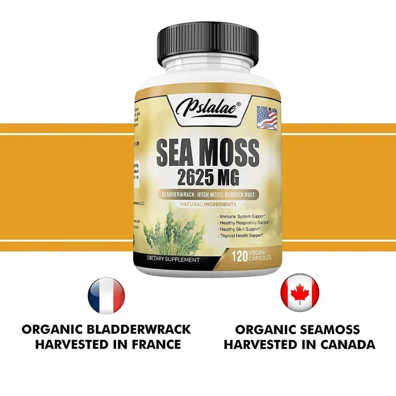 Sea Moss 2625 Mg - Supports Digestive and Immune Health, Antioxidants, Boosts Energy Levels, and Promotes Overall Well-being