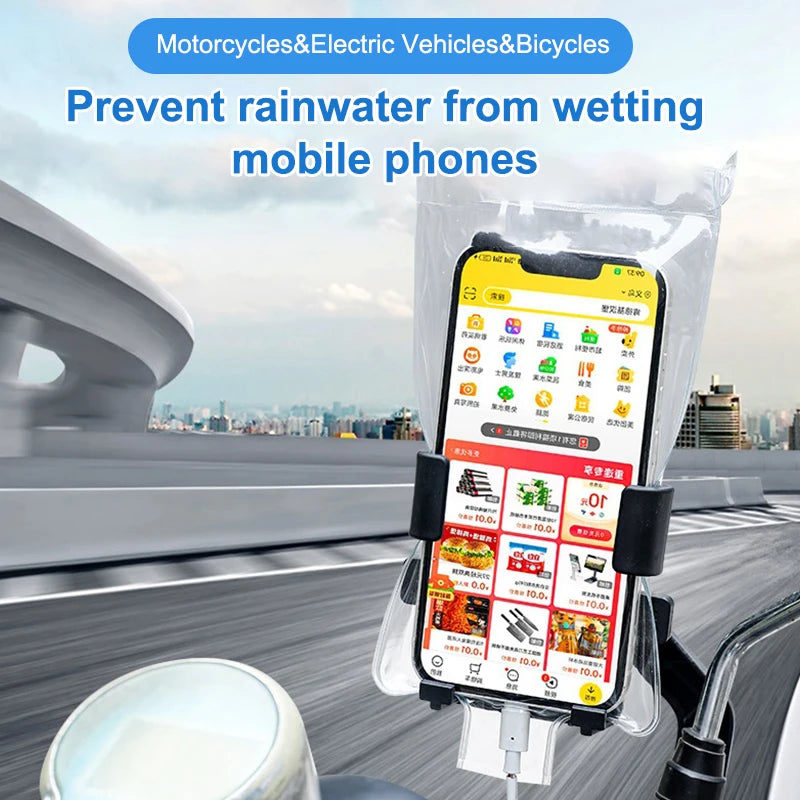 Set of 5 Waterproof Clear Phone Covers Perfect for Biking & Motorcycling With Touchable Screen