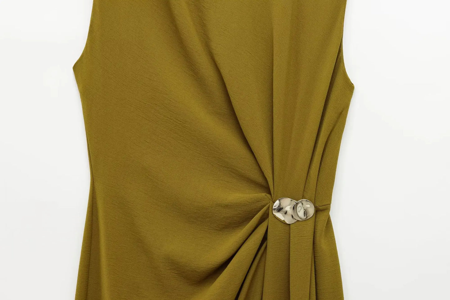 2025 new women's dresses fashionable comfortable pleated decoration Midi dresses