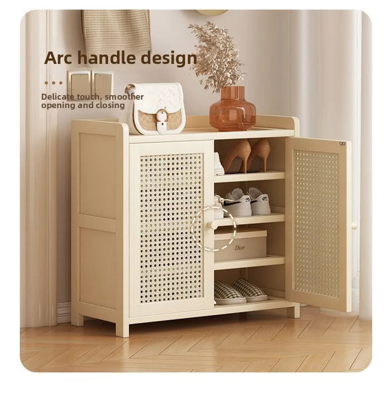 Home shoe cabinet multi-layer large-capacity shoe rack dustproof and breathable entrance storage cabinet