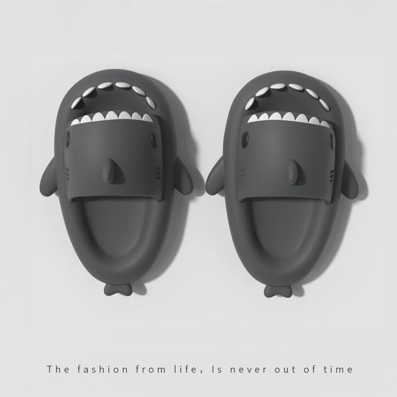 Fashion Women Shark Slippers Removable Fins Slides Indoor EVA Light Sandals Beach Couple Outside Men Shark Flip Flops