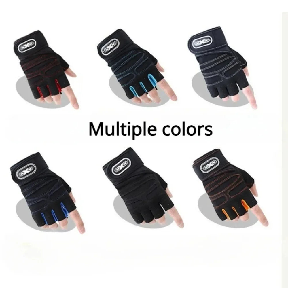 Outdoor Sport Gloves for Men Women Wrist Guard Fitness Gym Cycling Hiking Boxing Exercise Training Workout Long Wrist Fingerless