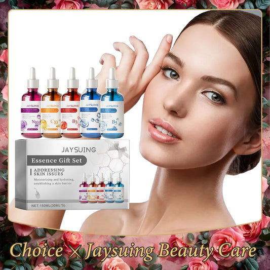 مجموعة هدايا سيروم العناية بالبشرة للوجه، مرطب، مغذي، يزيل الخطوط الدقيقة، يشد التجاعيد، يفتح لون البشرة، مجموعة خلاصة الوجه الناعمة