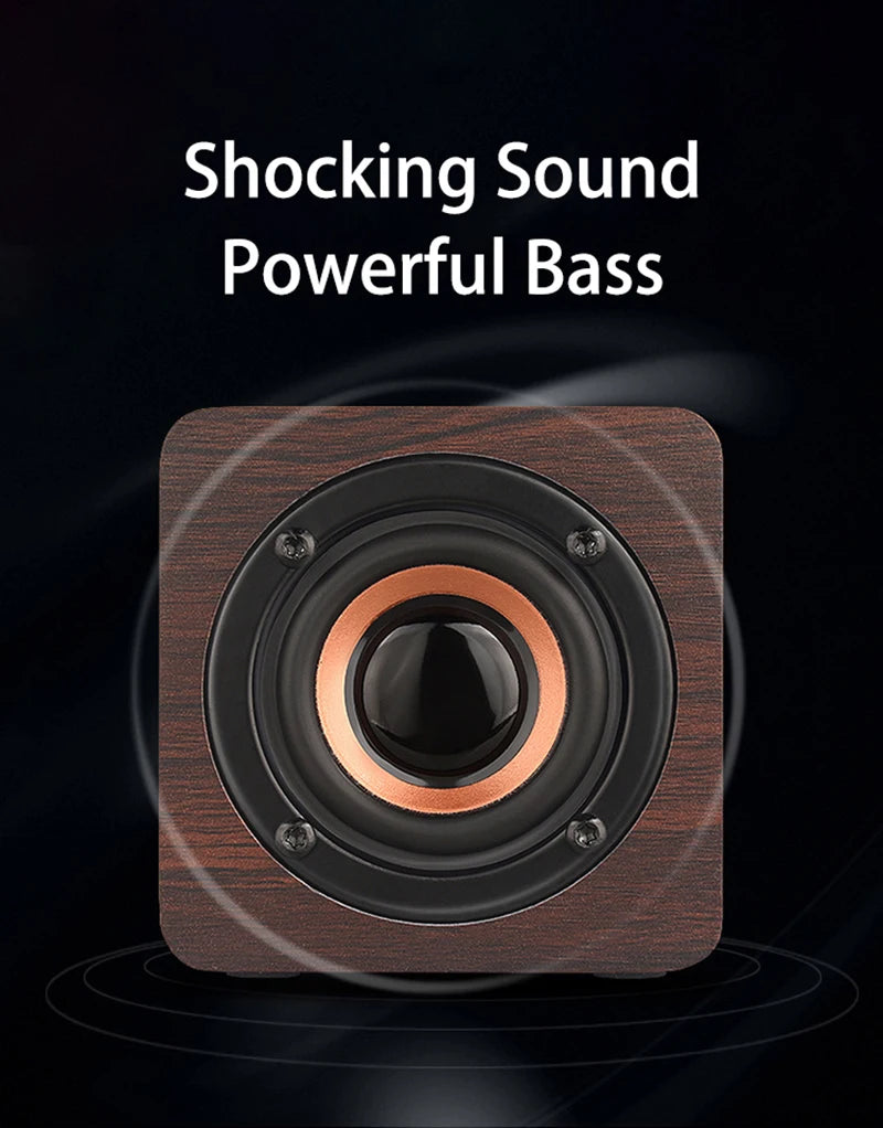 Bluetooth Speakers Wooden Small Portable	Wireless	Speaker	Sound Bar High Quality Outdoor Music Player Subwoofer