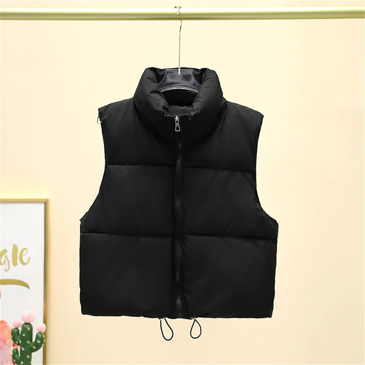 Fashion Zipper Vest For Women Autumn Winter Stand Collar Sleeveless Coat Lady Casual Street Warm Jacket Elegant Outfit Clothing SwiftNest