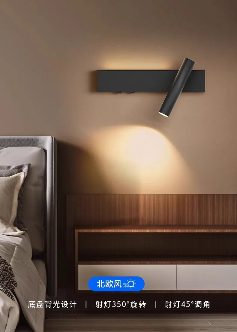 Bedroom Bedside LED Wall Lamp Atmosphere Lamp Modern And Simple Living Room Background Wall Lamp Corridor Wall Spotlight
