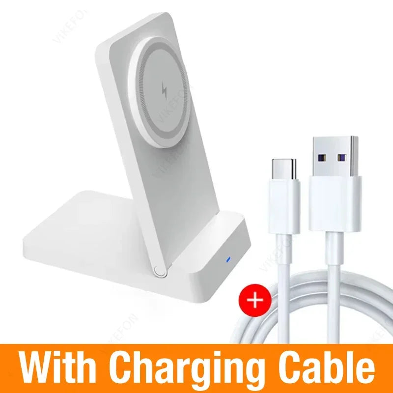 Magnetic 30W Wireless Charger Desktop Fast Charging Station Fold Smart Phone Holder Charge For Magsafe iPhone 16 15 14 13 12 Pro