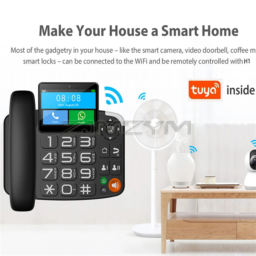 Android LTE Fixed Wireless landline 4G SIM network video phone universal elderly WIFI Touch Screen video Telephone home office