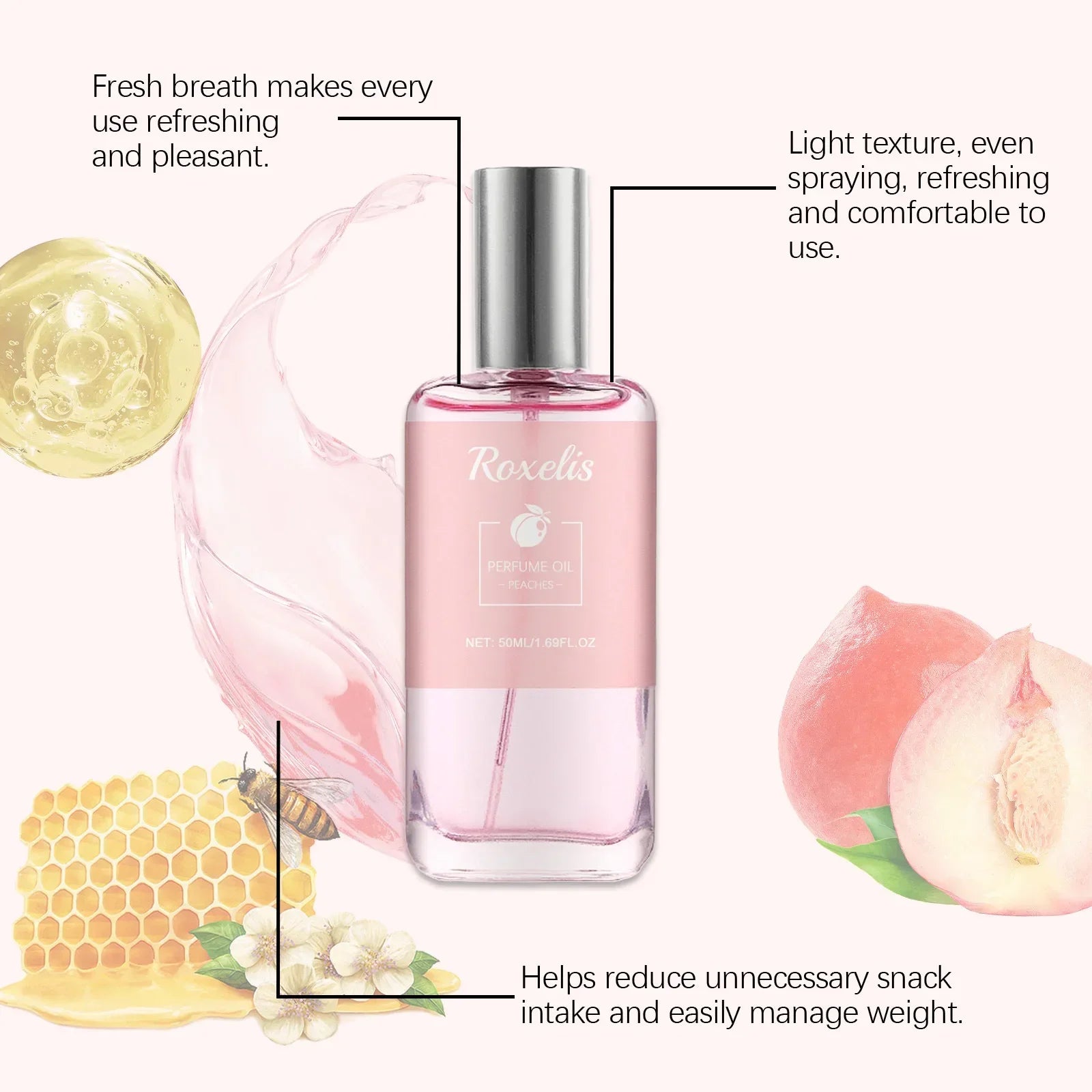Peach Fragrant Perfume Lasting Sweet Aroma Light Fragrance Enhanced Pheromone Elegant Stimulates Flirtation Perfume Social Date SwiftNest