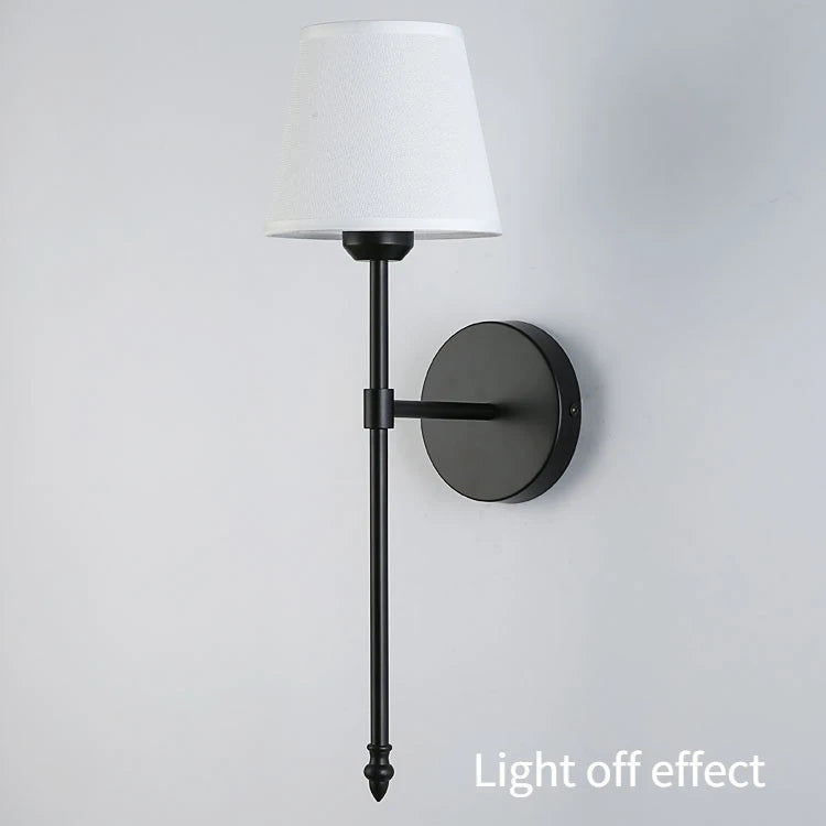 Modern Bedroom Bedside Lamp American Living Room Wall Lamp Luxury Creative Cloth Lampshade Staircase Walkway Decorative Light