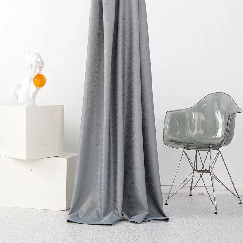 إرسال ستائر لغرفة المعيشة وغرفة الطعام وغرفة النوم وتصميم الإضاءة الفاخرة عالية الدقة من الجاكار المعتم عالي الجودة والحجم المخصص للديكور