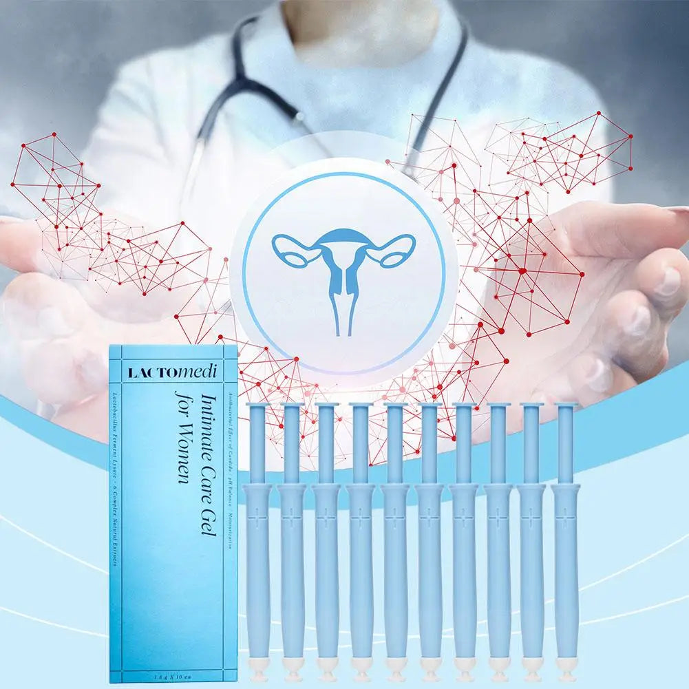 10Pcs Intimate Care Gel For Women PH Balancing Feminine Wash Antibacterial & Moisturizing Refreshing Gel